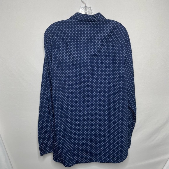 Tasso Elba Mens Blue Button-Down Shirt Size XL - Picture 3 of 4